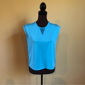 Lucky in Love Vibes Muscle Tank Tennis Golf Sleeveless Athletic Sky Blue M